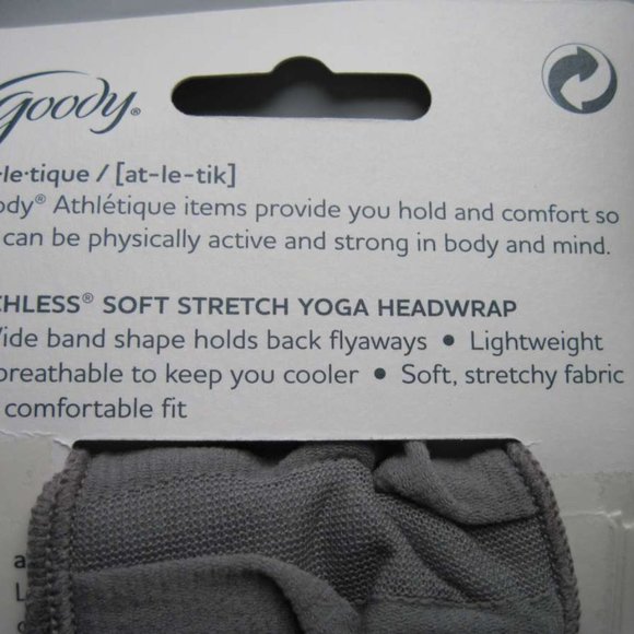 1 Goody Athletique Soft Wide Folded Fabric Ouchless Head Wrap Band Yoga Headwrap - Picture 5 of 9